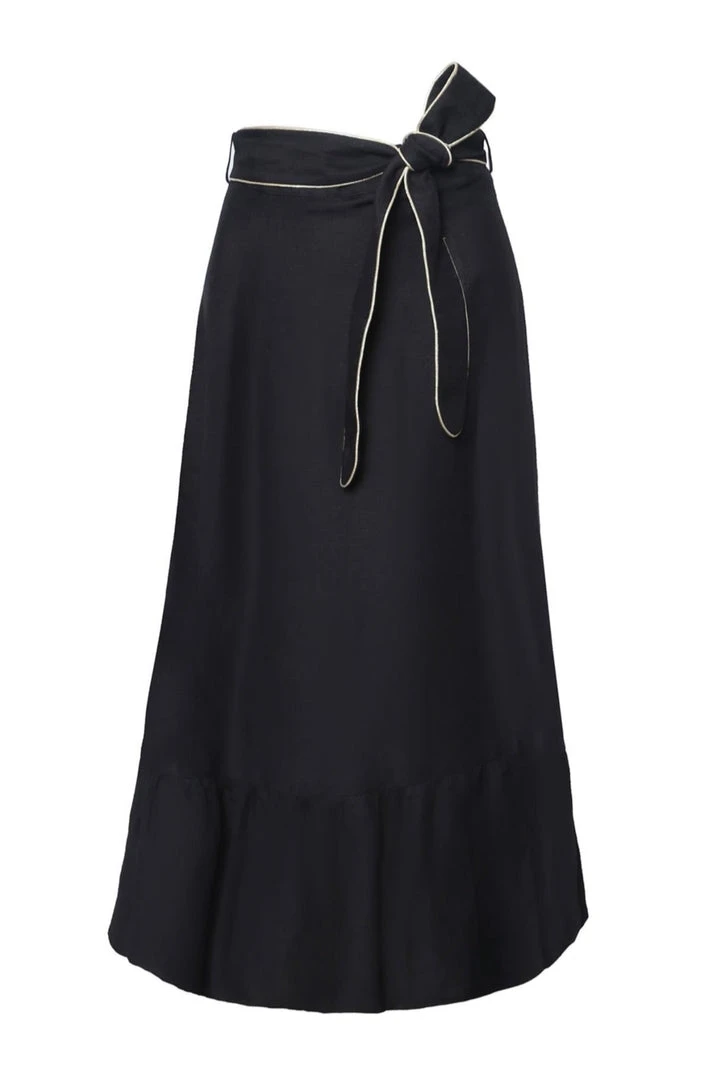 RosewaterHouse Noor Belted Midi Skirt - Black 3 RosewaterHouse Noor Belted Midi Skirt - Black