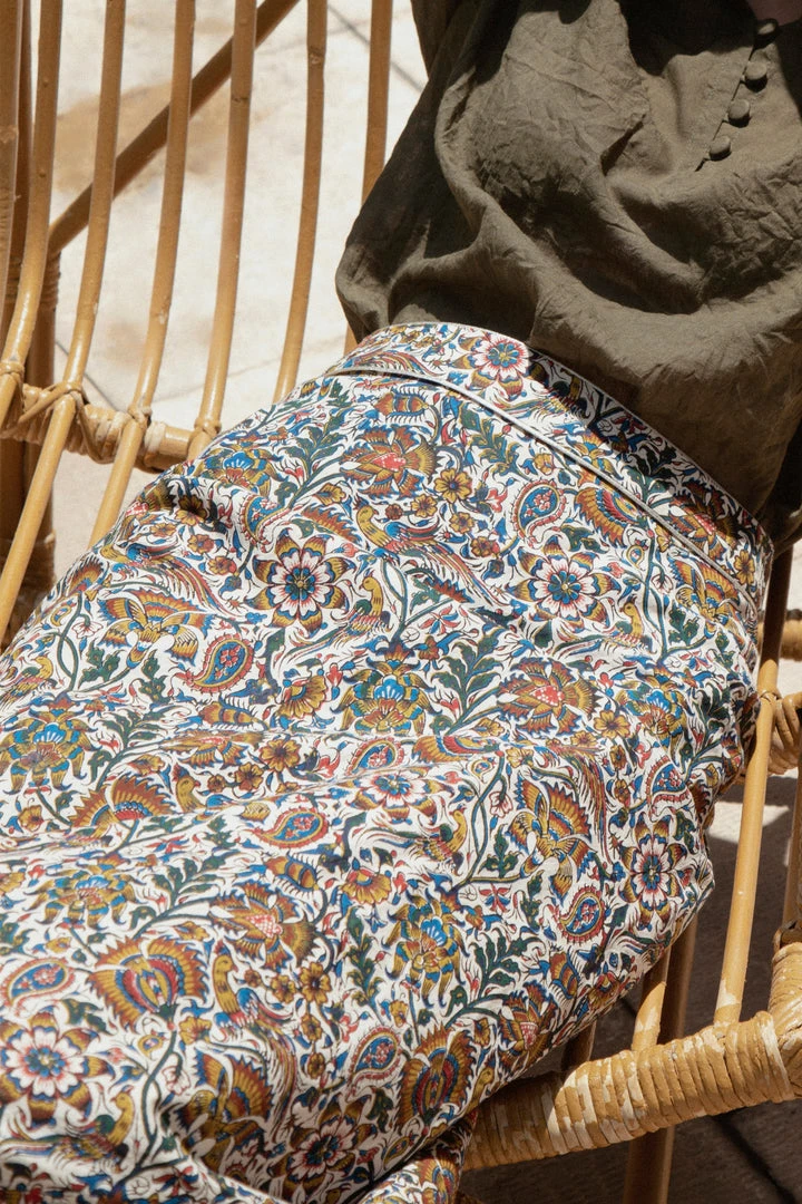 RosewaterHouse CLOTHING Ghalamkar Skirt - Blue & Green 7 RosewaterHouse CLOTHING Ghalamkar Skirt - Blue & Green