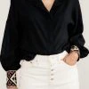 RosewaterHouse Tops Cotton Yar Blouse - Black 2 RosewaterHouse Tops Cotton Yar Blouse - Black