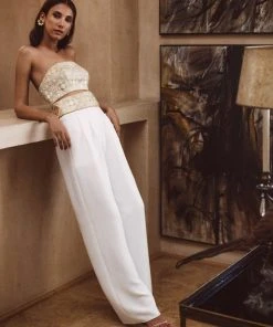 RosewaterHouse Pillar Pant - Ivory Bottoms 12 RosewaterHouse Pillar Pant - Ivory Bottoms