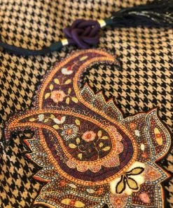 RosewaterHouse Zarin Wrap Coat - Houndstooth Jackets + Outerwear