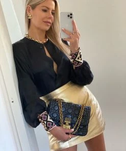 RosewaterHouse Silk Yar Blouse - Black