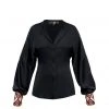 RosewaterHouse Silk Yar Blouse - Black