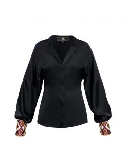 RosewaterHouse Silk Yar Blouse - Black