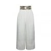 RosewaterHouse Raha Wide Leg Cropped Pants - White