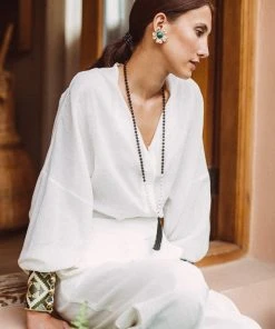 RosewaterHouse ACCESSORIES Sogol Earrings - Malachite 14 RosewaterHouse ACCESSORIES Sogol Earrings - Malachite