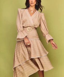 Cristina Sabatini Wedding Guest Shop Sunset Orange/ Mila Maxi Midi Dress