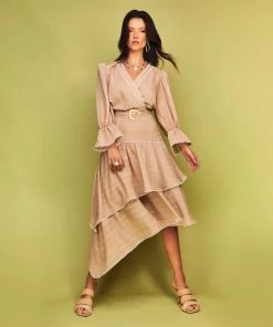 Cristina Sabatini Wedding Guest Shop Sunset Orange/ Mila Maxi Midi Dress