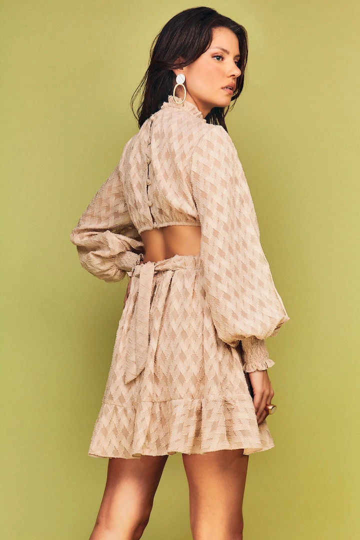 Cristina Sabatini Sand/ Ariana Long Sleeve Mini Dress WHAT'S HOT 4 Cristina Sabatini Sand/ Ariana Long Sleeve Mini Dress WHAT'S HOT