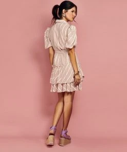 Cristina Sabatini Rust/ Ava Puff Sleeve Mini Dress 10 Cristina Sabatini Rust/ Ava Puff Sleeve Mini Dress