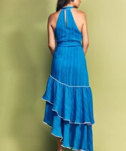 Cristina Sabatini Ocean/ Poppy Sleeveless Maxi Dress