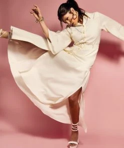 Cristina Sabatini Island White/ Agnes Bell Sleeve Maxi Dress WHAT'S HOT