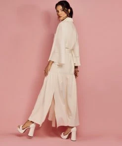 Cristina Sabatini Island White/ Agnes Bell Sleeve Maxi Dress WHAT'S HOT