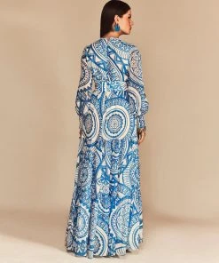 Cristina Sabatini Lime/ Faith Long Sleeve Maxi Dress