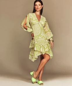 Cristina Sabatini WHAT'S HOT Ocean/ Kylie Long Sleeve Mini Dress