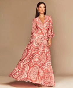 Cristina Sabatini Lime/ Faith Long Sleeve Maxi Dress