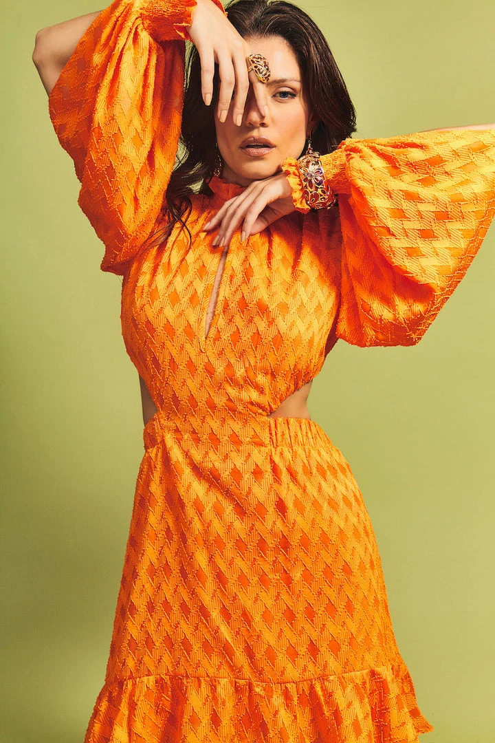 Cristina Sabatini Sand/ Ariana Long Sleeve Mini Dress WHAT'S HOT 5 Cristina Sabatini Sand/ Ariana Long Sleeve Mini Dress WHAT'S HOT