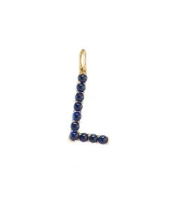 Briony Raymond Fine Jewelry Confetti Sapphire Letter Pendant