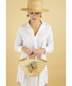 The Kemble Shop WHAT'S HOT Natural Straw Lemon Tote