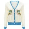 SKYLENCE Qiaochu Embroidered Cardigan Blue