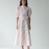 Sruti Dalmia Chloe Dress-White-Pink, Yellow Flowers CLOTHING 1 Sruti Dalmia Chloe Dress-White-Pink, Yellow Flowers CLOTHING