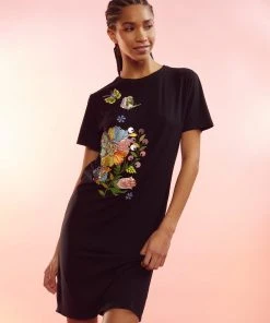 Cynthia Rowley Embroidered Tee Dress WHAT'S HOT