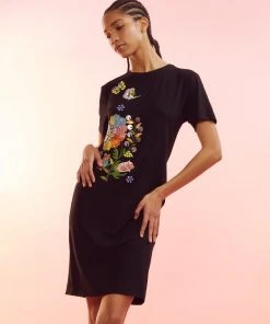 Cynthia Rowley Embroidered Tee Dress WHAT'S HOT