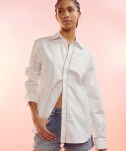 Cynthia Rowley Crystal Button Down Shirt