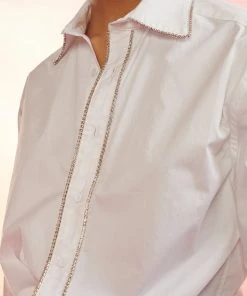 Cynthia Rowley Crystal Button Down Shirt 13 Cynthia Rowley Crystal Button Down Shirt