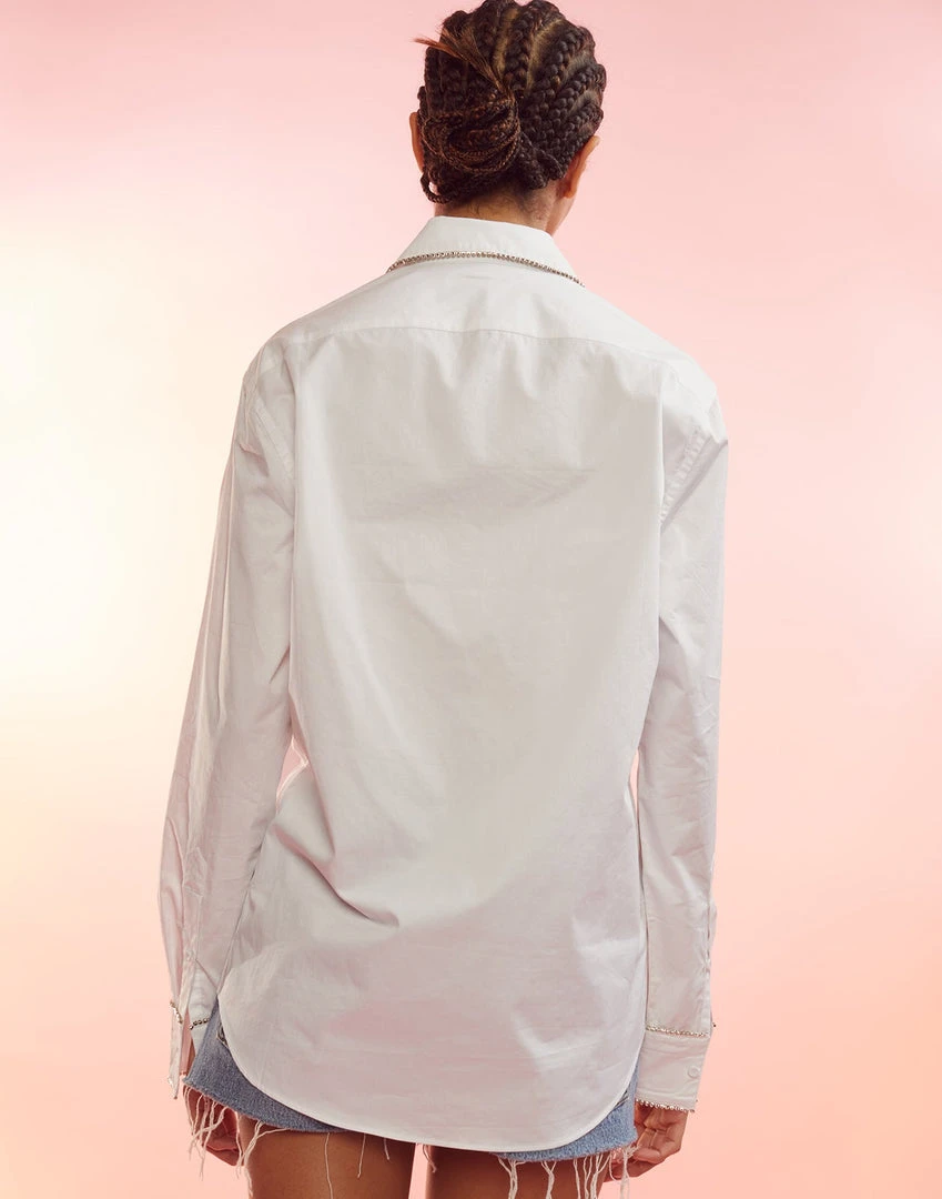Cynthia Rowley Crystal Button Down Shirt 7 Cynthia Rowley Crystal Button Down Shirt