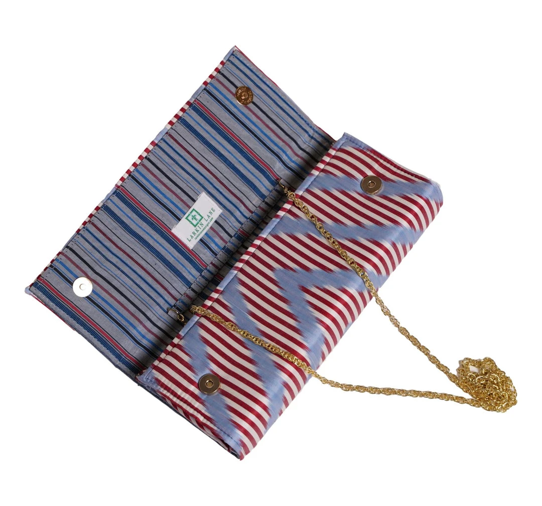 Larkin Lane WHAT'S HOT Hyannis Silk Ikat Cassie Clutch 4 Larkin Lane WHAT'S HOT Hyannis Silk Ikat Cassie Clutch