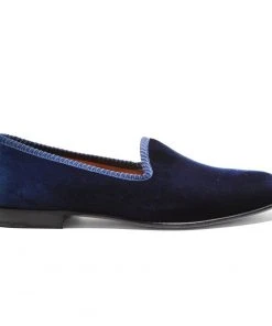 Del Toro WHAT'S HOT Women's Navy Velvet Slipper