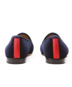 Del Toro WHAT'S HOT Women's Navy Velvet Slipper